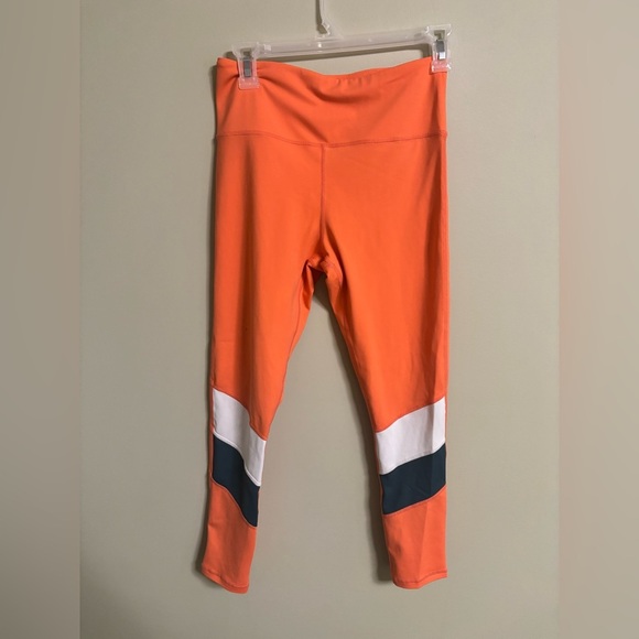 Zyia Legging Tangerine Angle Block Light n Tight Hi-Rise 7/8 Size 6-8 Medium - Picture 1 of 6